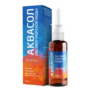 Купить: Аквасол 50 мл спрей назальный морская вода и пантенол