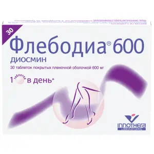 Купить Флебодиа 600 мг 30 шт таблетки покрытые оболочкой