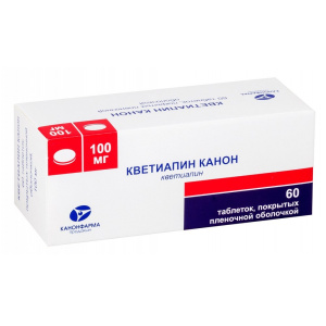Купить: Кветиапин-Канон 100 мг 60 шт таблетки покрытые пленочной оболочкой