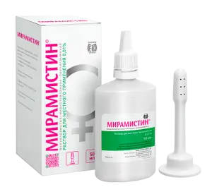 Купить Мирамистин 0,01 % 50 мл раствор для местного применения в комплекте с насадкой гинекологической