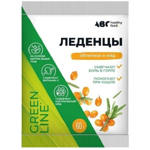 Купить: ABC Healthy Food 60 г карамель леденцовая с витамином С облепиха и мед