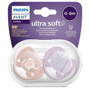 Купить: Philips Avent Ultra Air SCF091/09 2 шт соска-пустышка в комплекте с футляром для хранения и стерилизации 0-6 мес