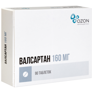 Купить: Валсартан 160 мг 90 шт таблетки покрытые пленочной оболочкой