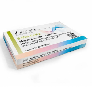 Купить: Leccurate 1 шт набор экспресс-тест на COVID-19 для определения антител SARS-CoV2 IgG /IgM ланцет + салфетка