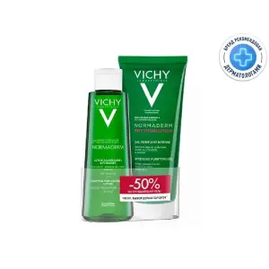 Купить Vichy Normaderm набор 200 мл гель очищающий + 200 мл лосьон сужающий поры