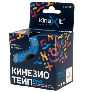 Купить: Кинезио тейп Kinexib Pro 5 см х 5 м бинт адгезивный синий