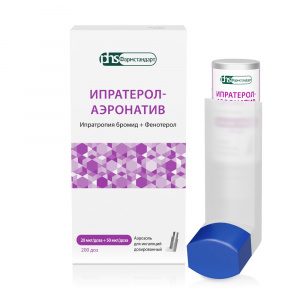Купить: Ипратерол-Аэронатив 20 мкг + 50 мкг 200 доз аэрозоль для ингаляций дозированный