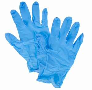 Купить: Перчатки 50 пар нитриловые смотровые нестерильные неопудренные текстурированные голубые р.M