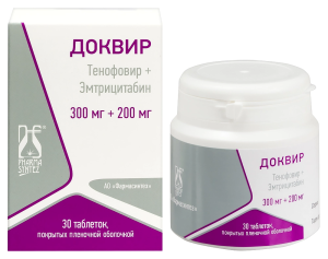 Купить: Доквир 300 мг + 200 мг 30 шт таблетки покрытые пленочной оболочкой