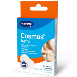 Купить: Cosmos Hydro 17 мм х 40 мм 6 шт пластырь гидроколлоидный для влажных мозолей маленький