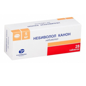 Купить: Небиволол Канон 5 мг 28 шт таблетки