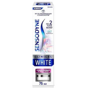 Купить: Sensodyne Clinical White Активное отбеливание 75 мл паста зубная от темного налета