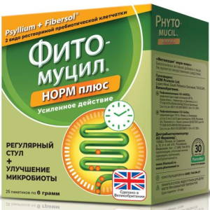 Купить: Фитомуцил Норм Плюс 6 г 25 шт порошок для приготовления раствора для внутреннего применения