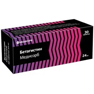 Купить Бетагистин Медисорб 24 мг 30 шт таблетки