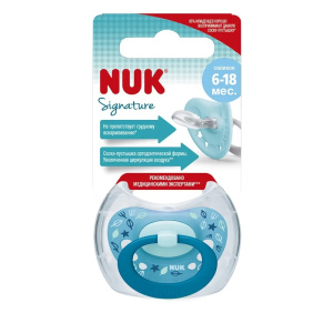 Купить: Nuk Signature 1 шт соска-пустышка силиконовая ортодонтическая 6-18 мес