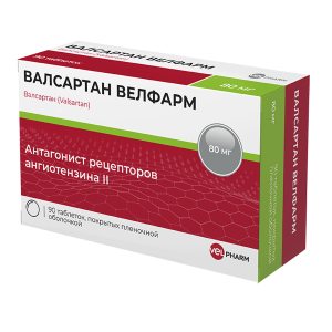 Купить: Валсартан 80 мг 90 шт таблетки покрытые пленочной оболочкой