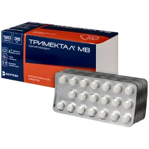 Купить Тримектал МВ 35 мг 120 шт таблетки с модифицированным высвобождением покрытые пленочной оболочкой