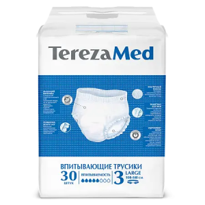 Купить: TerezaMed 30 шт трусы-подгузники для взрослых размер L 