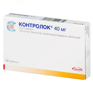 Купить Контролок 40 мг 14 шт таблетки кишечнорастворимые покрытые пленочной оболочкой