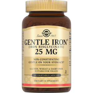 Купить: Solgar Легкодоступное Железо Джентл Айрон 25 мг 180 шт капсулы