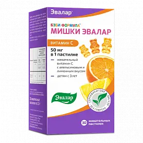 Купить Бэби Формула Мишки витамин С 30 шт пастилки жевательные