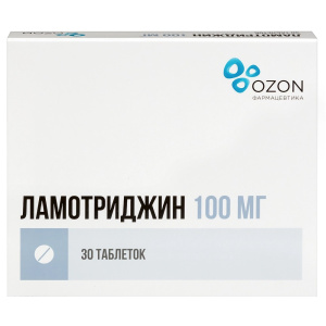 Купить: Ламотриджин 100 мг 30 шт таблетки