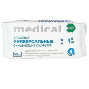 Купить: Клинса 60 шт салфетки влажные универсальные очищающие