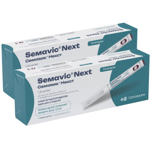 Купить: Набор 2 уп. Семавик Некст 1 мг/доза 3 мл 1 шприц-ручка + 4 иглы
