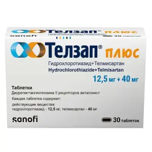 Купить Телзап Плюс 12,5 мг + 40 мг 30 шт таблетки