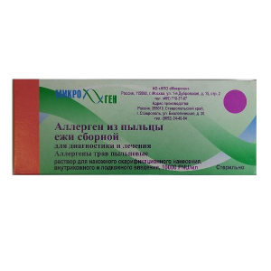 Купить: Аллерген из пыльцы ежи сборной для диагностики и лечения 10000 PNU/мл 5 мл 1 шт раствор для внутрикожного и подкожного введения накожного скарификационного нанесения и проведения прик-теста