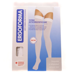 Купить: Ergoforma чулки антиэмболические 1 класс компрессии размер 2 белые