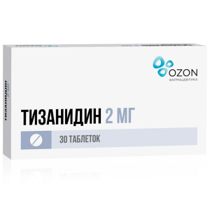Купить: Тизанидин 2 мг 30 шт таблетки