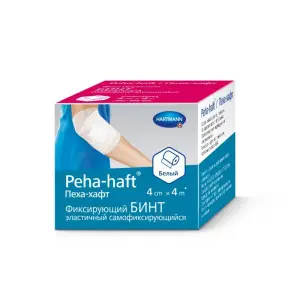 Купить Peha-Haft 4 м х 4 см бинт эластичный когезивный без латекса белый