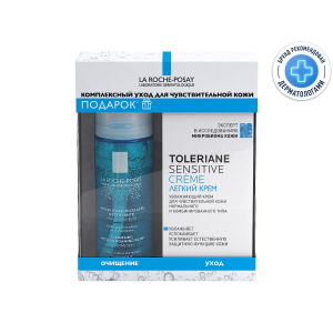 Купить: La Roche-Posay Набор Toleriane Sensitive 40 мл крем легкий + 50 мл пенка  мицеллярная