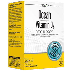 Купить: Orzax Ocean Витамин D3 1000 МЕ 50 мл жидкость для приема внутрь флакон с капельницей-дозатором