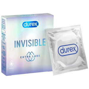 Купить: Durex Invisible Extra Lube 3 шт презервативы из натурального латекса ультратонкие