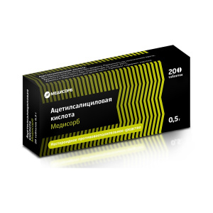 Купить: Ацетилсалициловая К-та таблетки 500мг №10 (Мега Фарм)