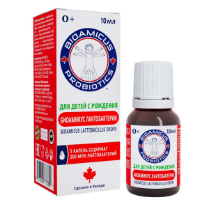 Купить: БиоАмикус Лактобактерии 10 мл капли для внутреннего применения для детей 0+