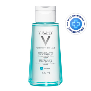 Купить: Vichy Purete Thermale 100 мл средство для снятия макияжа с глаз и кожи лица успокаивающее