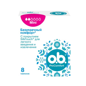 Купить: o.b. ProComfort 8 шт тампоны мини