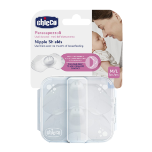 Купить: Chicco 2 шт накладки на соски силиконовые защитные размер M/L