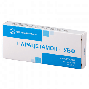 Купить: Парацетамол-УБФ 500 мг 20 шт таблетки
