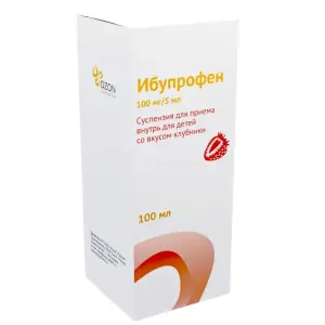 Купить Ибупрофен 100 мг/5 мл 100 мл суспензия для приема внутрь клубника