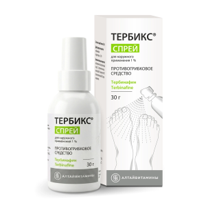 Купить: Тербикс 1 % 30 г спрей для наружного применения