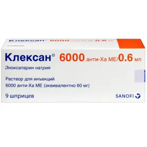 Купить Клексан 6 тыс МЕ анти-Ха/0,6 мл 9 шт раствор для инъекций