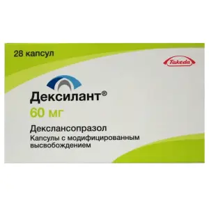 Купить Дексилант 60 мг 28 шт капсулы с модифицированным высвобождением