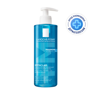 Купить: La Roche-Posay Effaclar 400 мл гель очищающий пенящийся  для умывания чувствительной жирной проблемной кожи лица и тела склонной к прыщам и акне