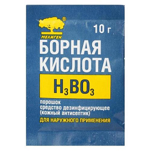 Купить: Борная кислота 10 г порошок для наружного применения