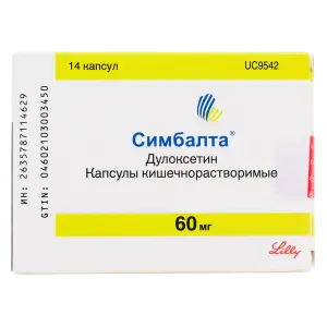 Купить Симбалта 60 мг 14 шт капсулы кишечнорастворимые
