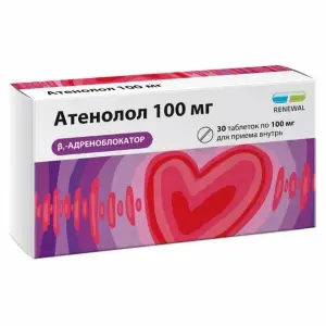 Купить Атенолол Реневал 100 мг 30 шт таблетки